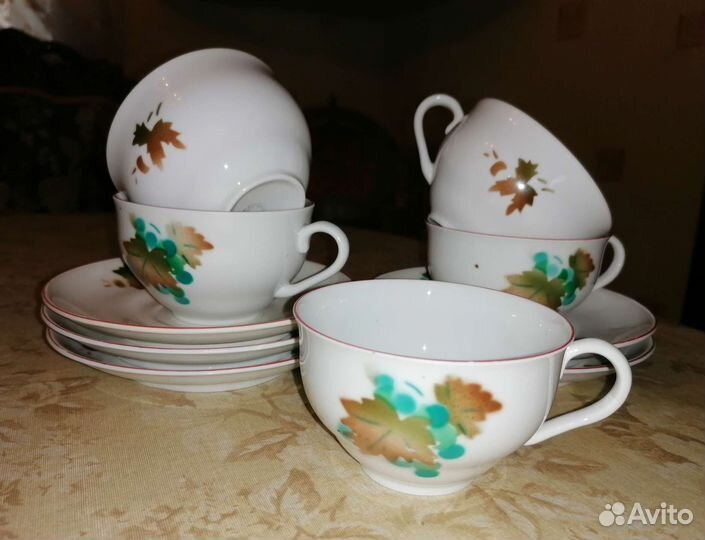 Чайная /кофейная пара фарфор СССР винтаж Барановка