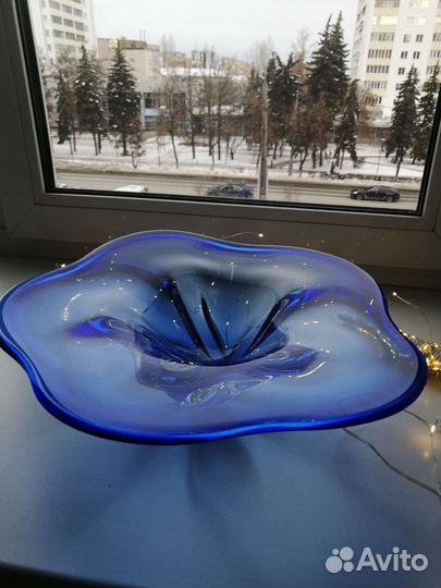 Ваза для фруктов Чехия винтаж