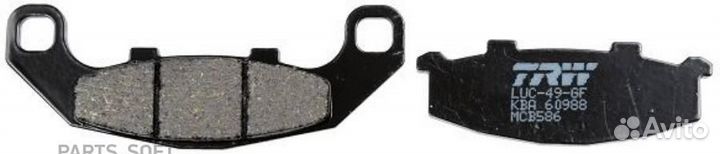 TRW MCB586 Колодки торм. зад./пер. 106.0 x 39.0 x