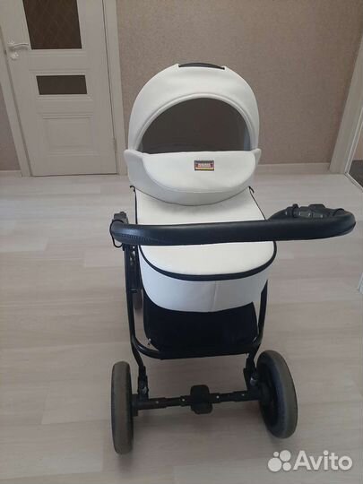 Коляска 2 в 1 эко кожа Peppy Sandra