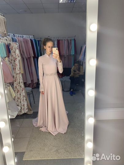 Платье в пол на никах xs