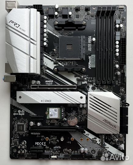 Материнка Asrock x570pro 4 с цпу AMD ryzen 5 3600