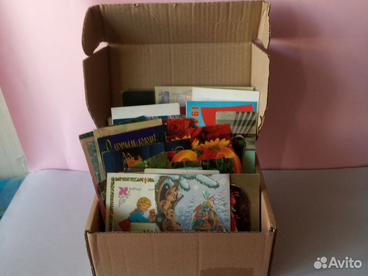 Коробка Открыток СССР Больше 100 шт