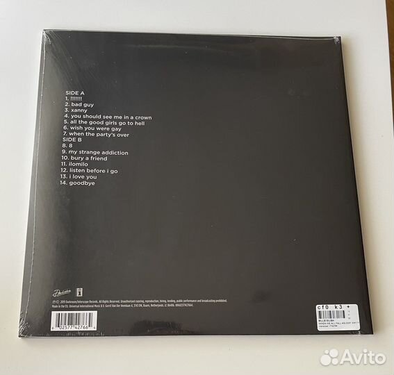 Billie Eilish - When we all fall asleep. LP