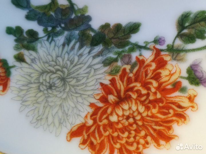 Тарелки винтажные хризантемы