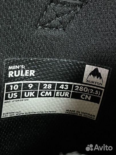 Новые Сноуборд ботинки Burton Ruler 2023 - 41 - 42