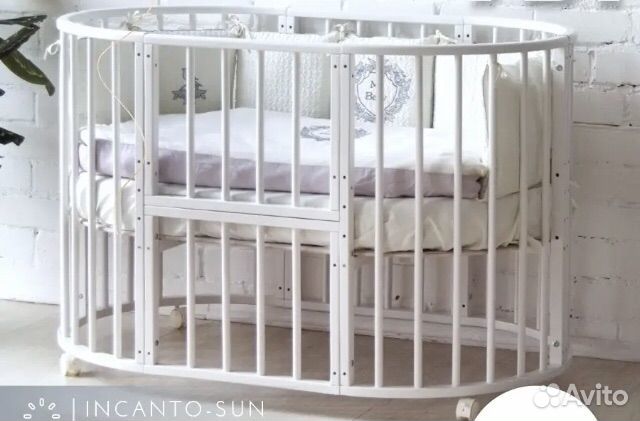 Детская овальная кроватка
