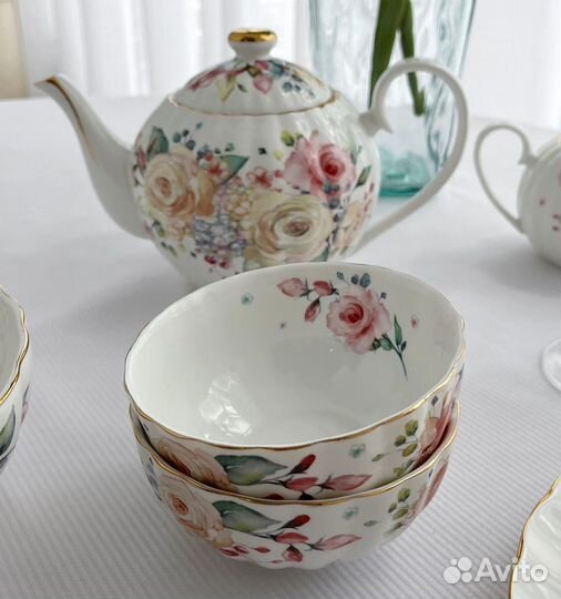 Lefard Времена Года чайный сервиз 6 персон фарфор