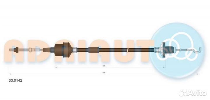 Adriauto 330142 AD33.0142 трос сцепления\ Opel Vec