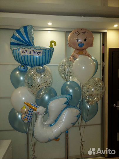 Гелевые шары на выписку с доcтавкой, все районы