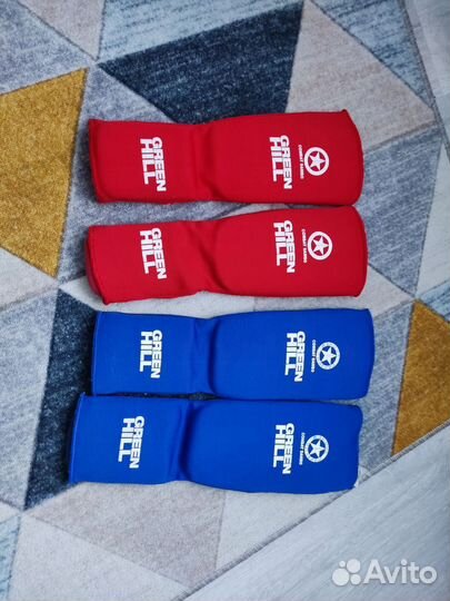 Защита голени, перчатки для бокса и каратэ