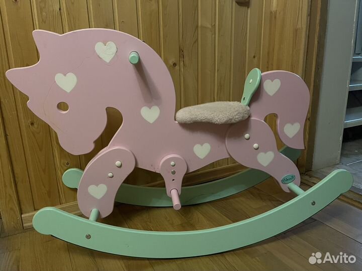 Лошадка качалка деревянная