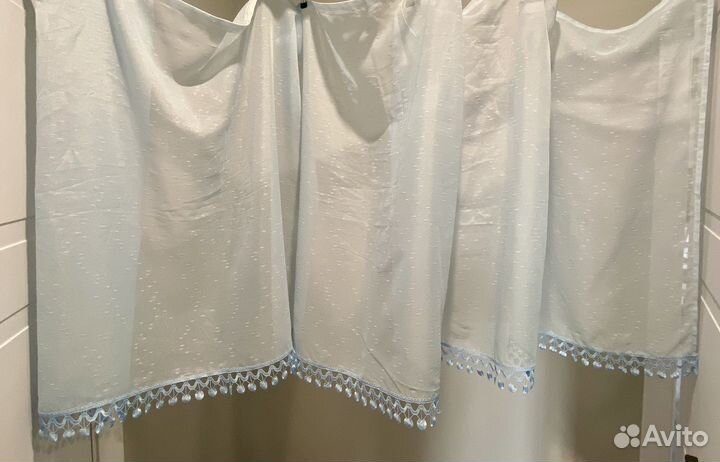 Тюль короткий на кухню