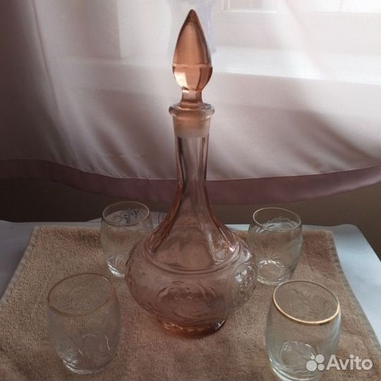 Графин СССР цветное стекло