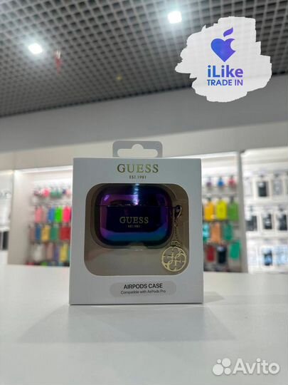 Чехол Guess AirPods pro Charm lridescent Black