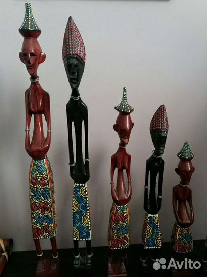 Африканские статуэтки из дерева 6 шт
