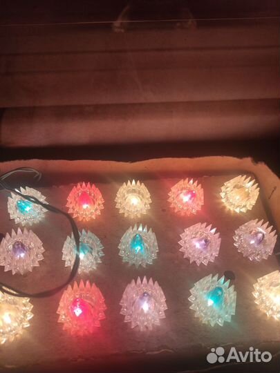 Елочная гирлянда советская фонарики рабочая