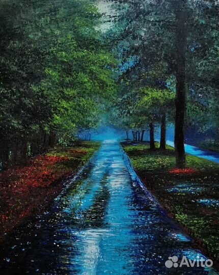 Дождливый путь 40х50(холст+масло)