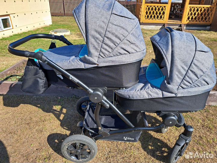 Коляска для двойни или погодок verdi for 2. 2 в 1