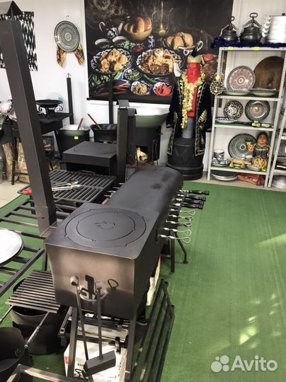 Мангал с откидной крышкой 4 в одном