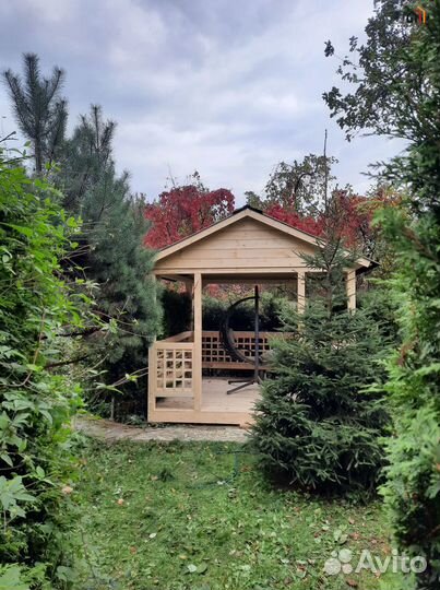 Беседка из сосны. Доставка