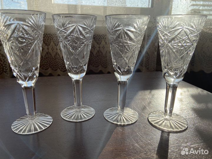 Хрустальные рюмки на ножке СССР