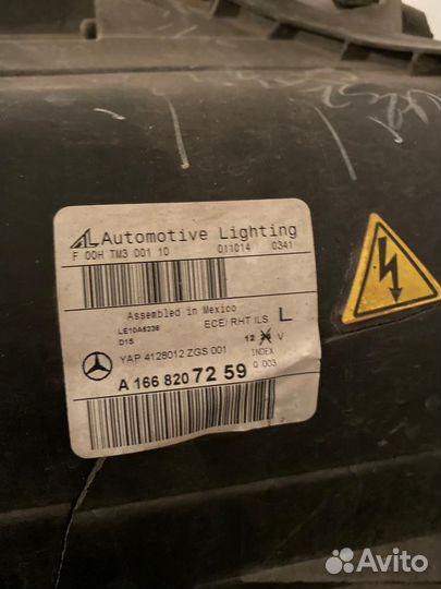 Фара левая передняя Mercedes ML