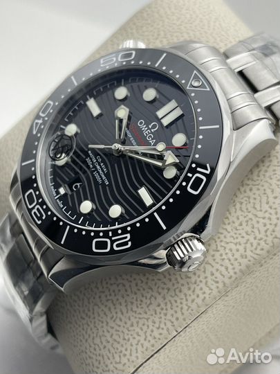 Часы omega seamaster 300m diver black dial