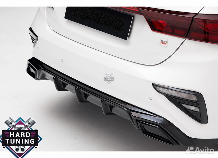 Диффузор заднего бампер с фальш панелью KIA cerato