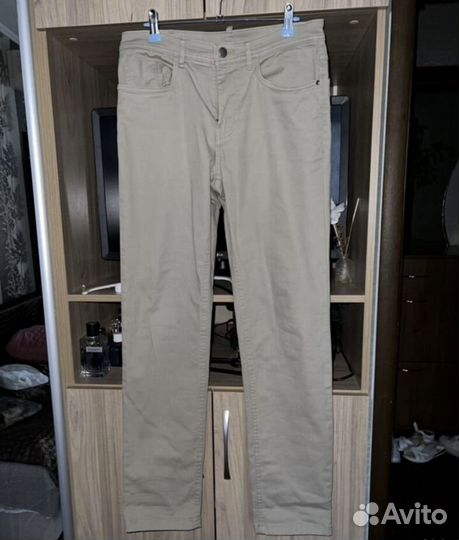 Джинсы бежевые 46-48 размер
