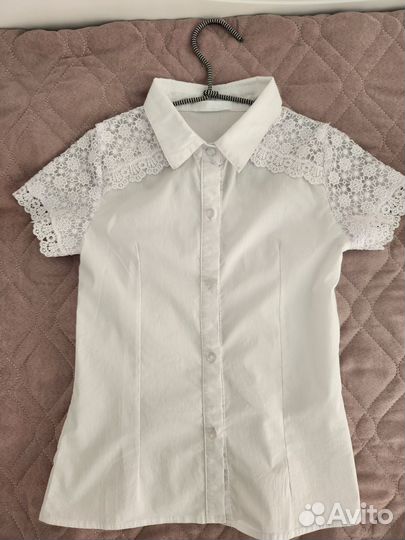 Рубашка школьная 134рост