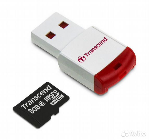 Карта памяти Transcend microsdhc 8GB TS8gusdhc6-P3