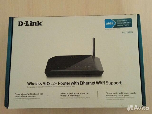 Wi-fi роутер D-link DSL-2640U