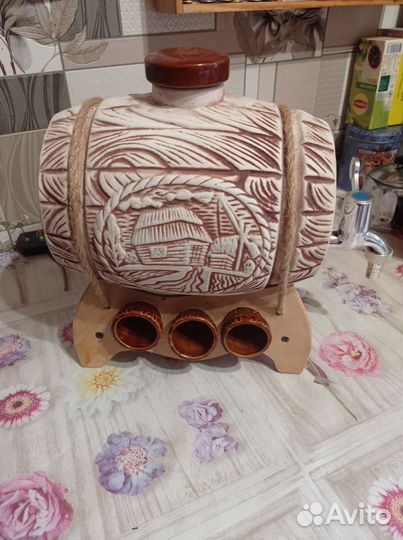 Керамический бочонок для напитков