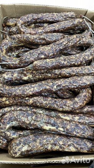 Сушенное мясо, колбаса, курдюк