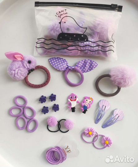 Набор резинок и заколок для волос