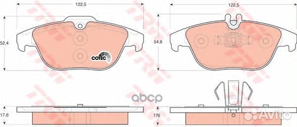 Колодки задние mercedes W204, X204 GDB1738 GDB1738