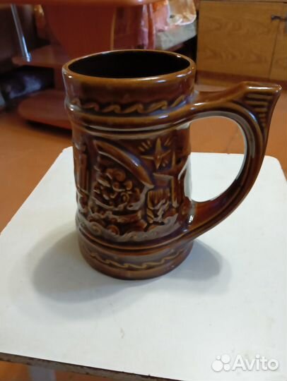Советская пивная кружка 0,75 л и 1,0 л керамика
