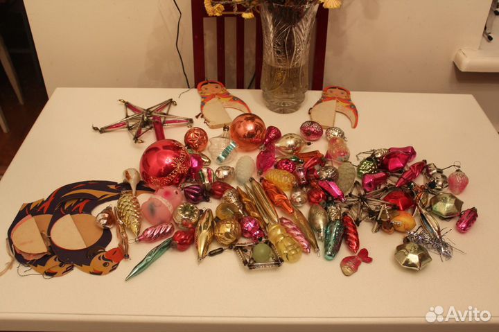 Елочные игрушки СССР стекло набор