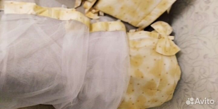 Бортики +балдахин в детскую кроватку