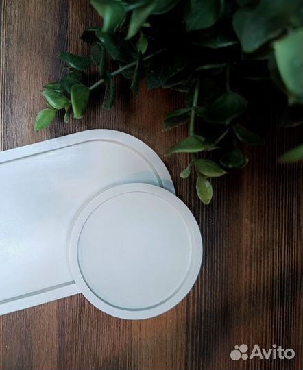 Подсвечник/Подставка из гипса закругленные