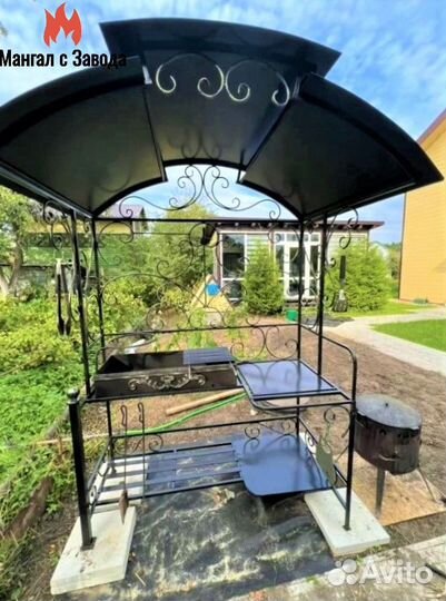 Мангал с крышей
