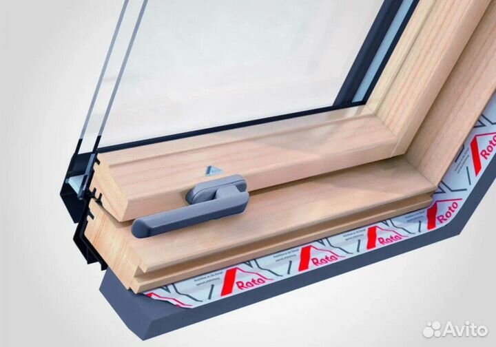 Мансардные Окна Roto R75 двухкамерное