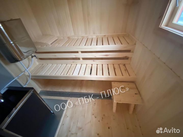 Мобильная баня 5 х 2.25м Бамбук натуральный