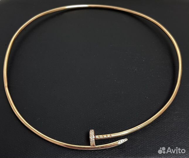 Золотое колье с фианитами 750 проба