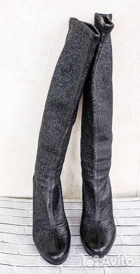 Женские сапоги чулки носки Италия кожа Вaldinini