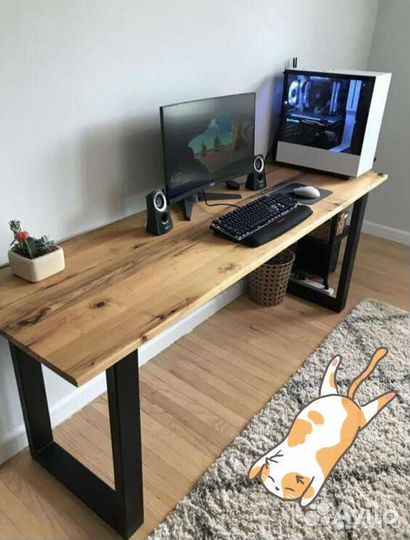 Компьютерный стол большой лофт