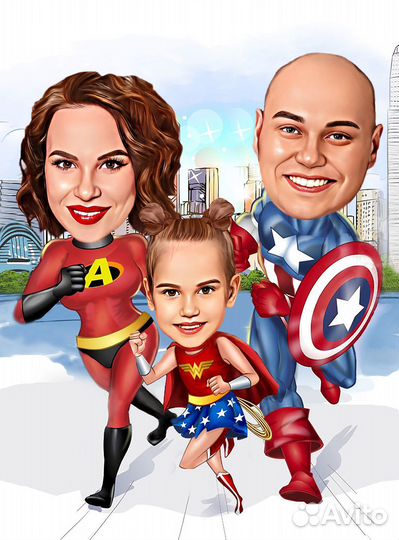 Шаржи на заказ по фото