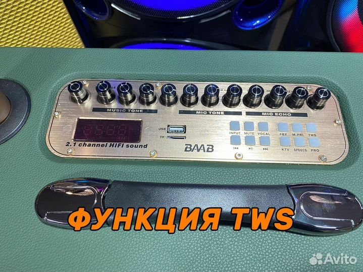 Колонка baab 1000 с караоке и микрофоном
