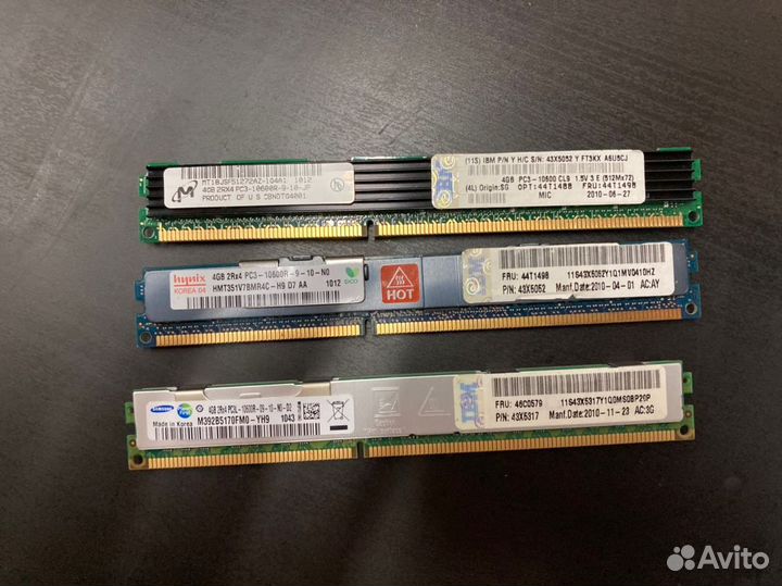 Серверная оперативная память 4GB PC3-10600R много